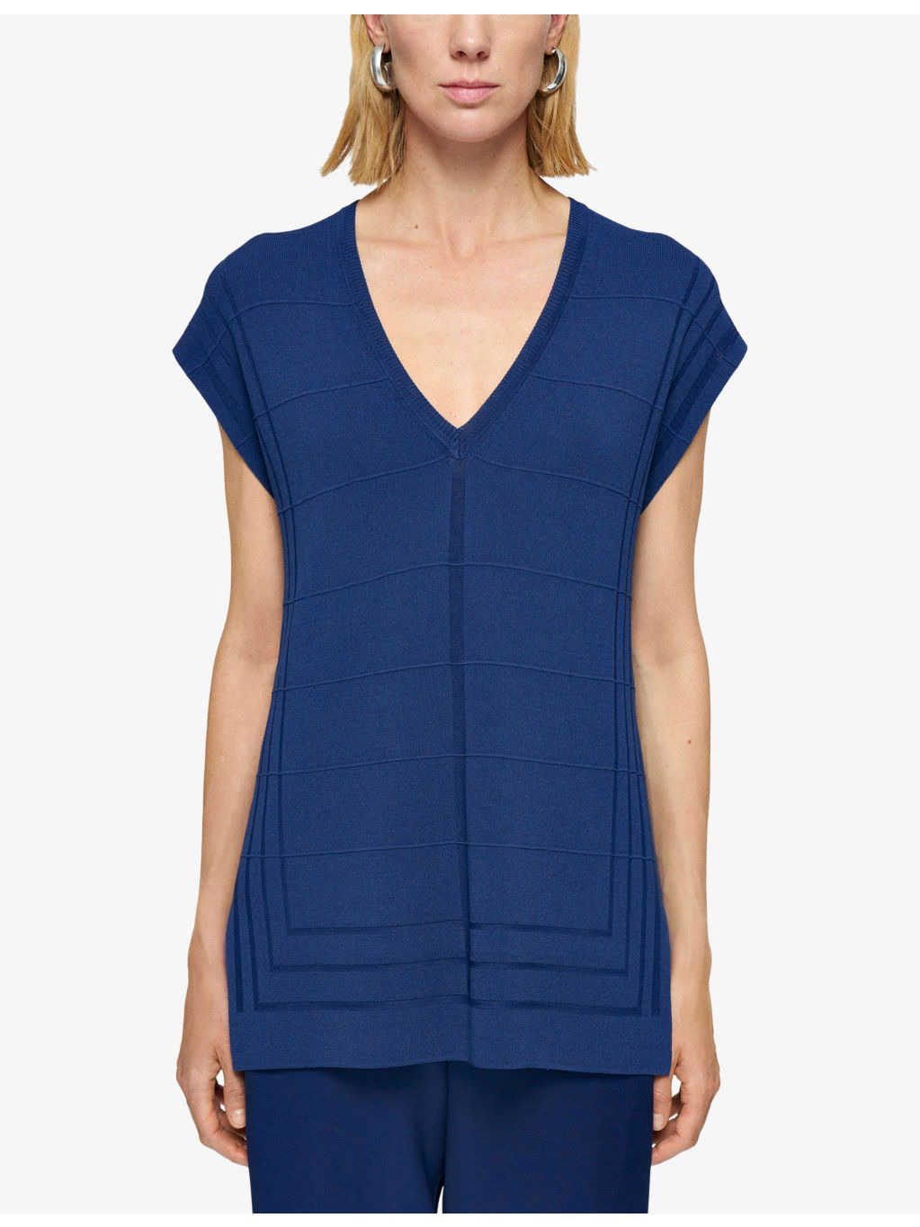 Grid-Knit Relaxed-Fit Viscose-Blend Top - 3