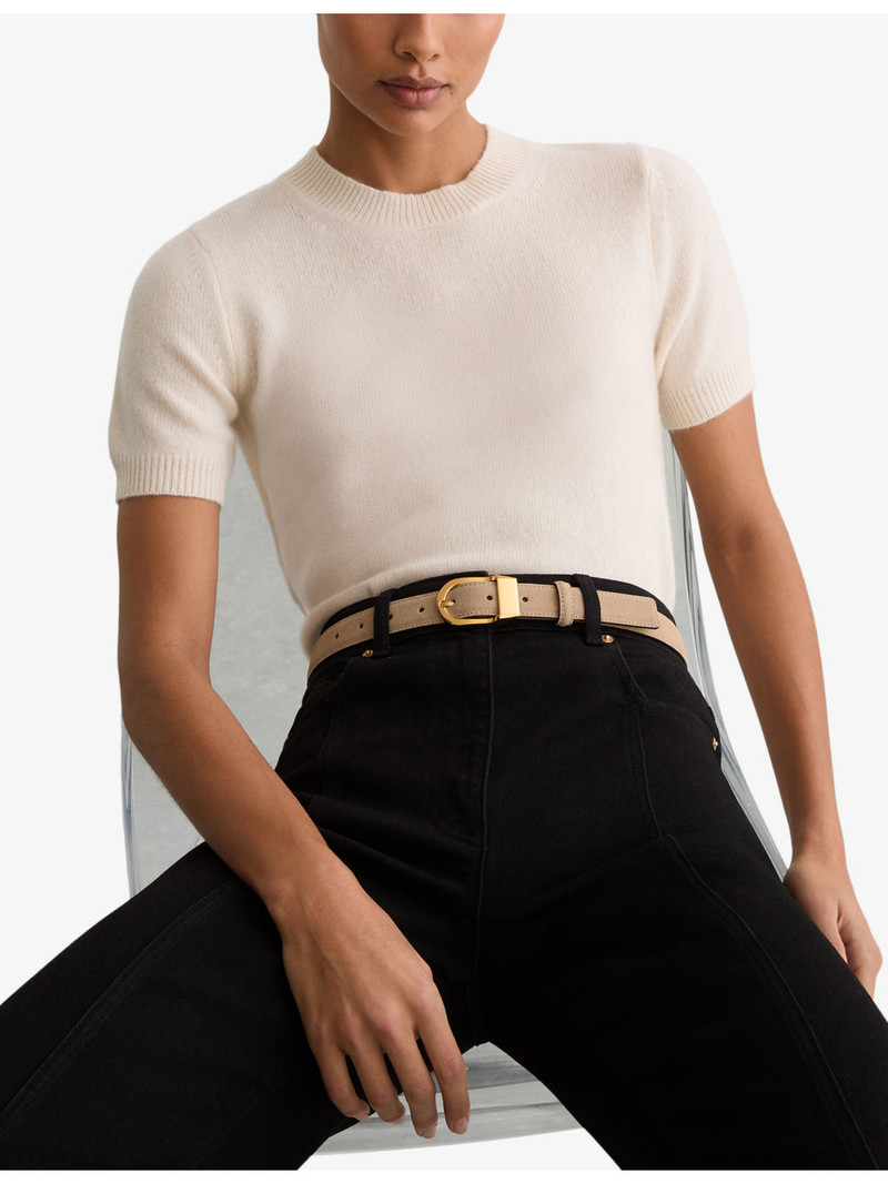 REISS Hazel Leather Belt outlook