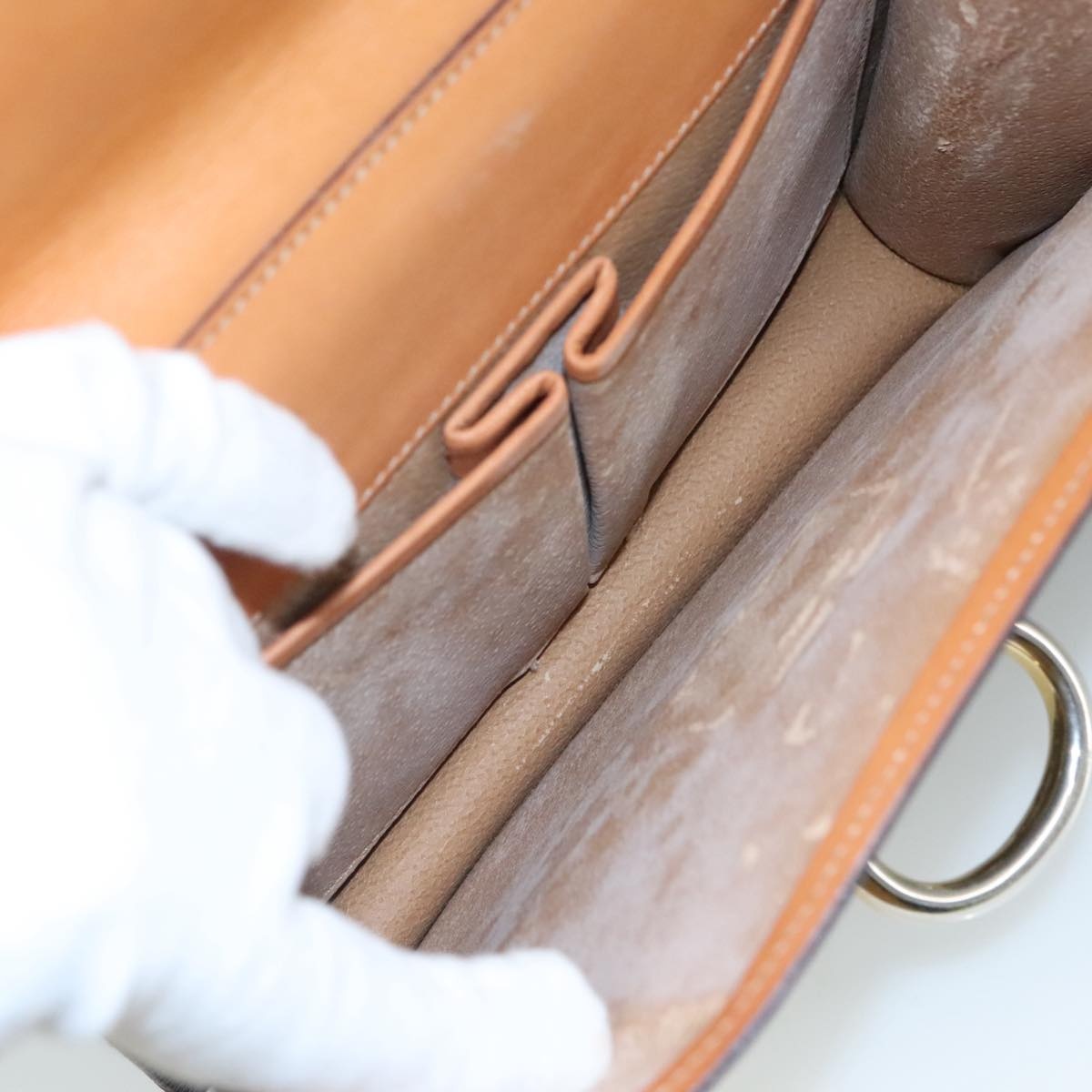 CELINE Macadam Canvas Hand Bag Pvc Leather Brown - 11
