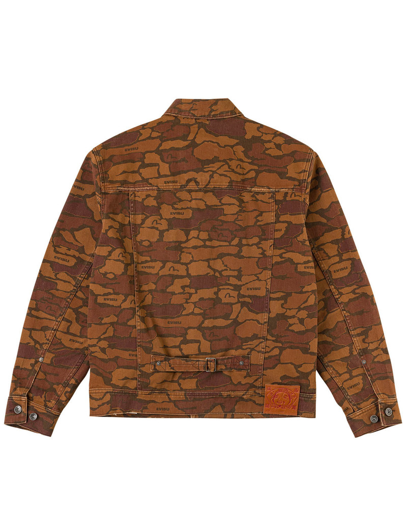 EVISU All-over Ishigaki Camouflage Denim Jacket outlook