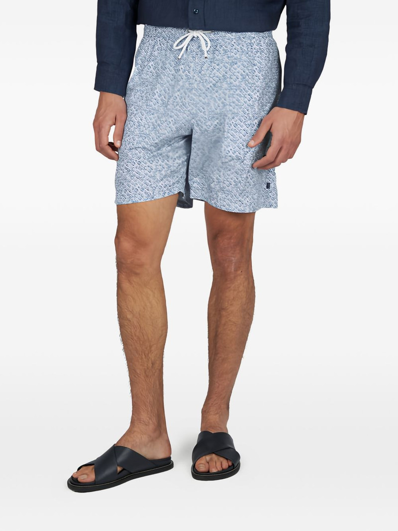 Paul & Shark geometric watercolour print swim shorts outlook