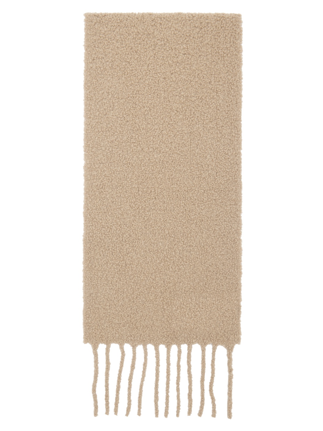 Beige Fringed Scarf - 2