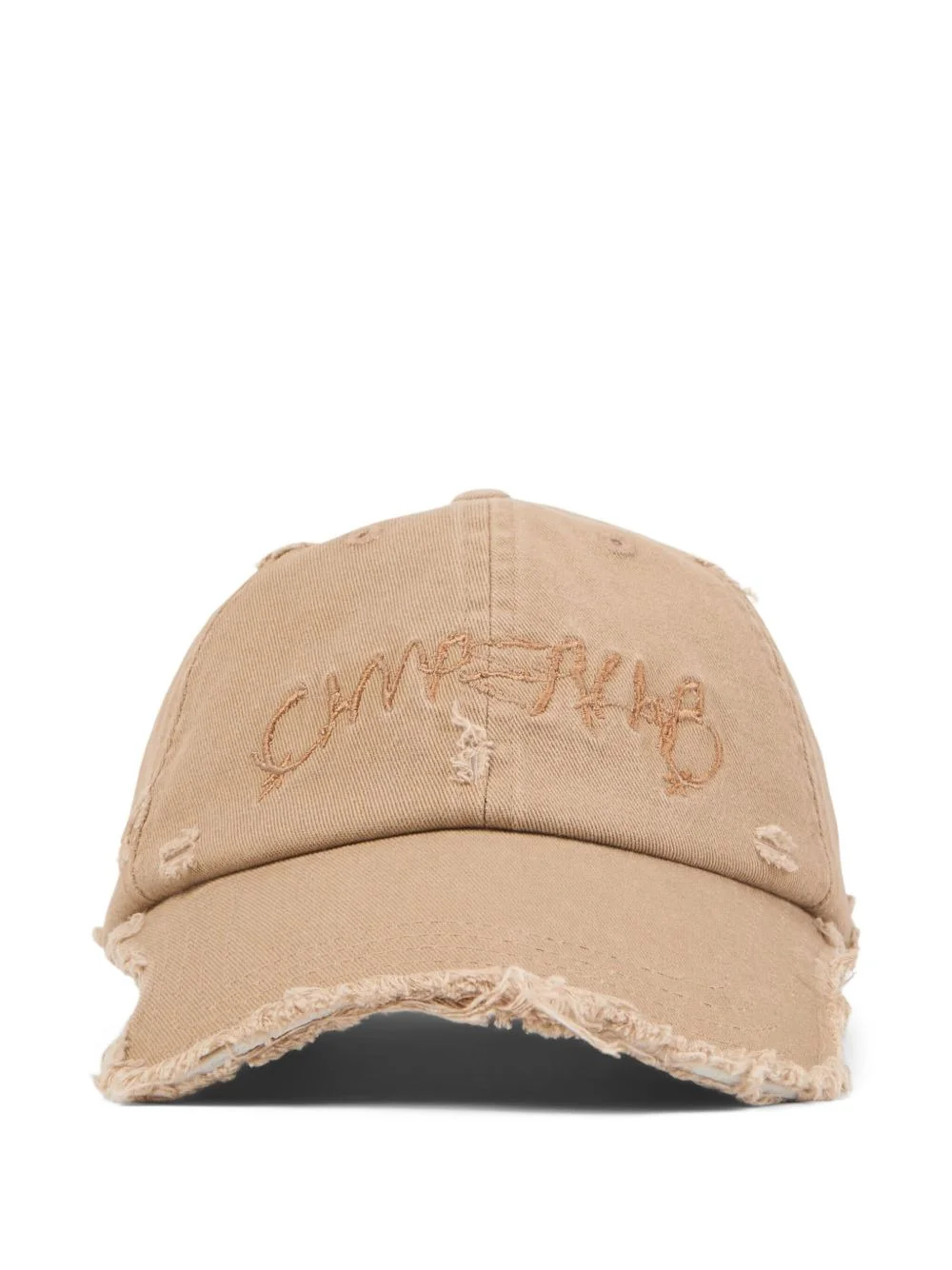 distressed-effect baseball cap - 1
