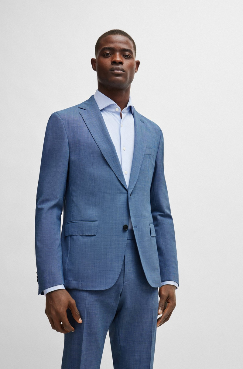 SLIM-FIT SUIT IN MICRO-PATTERNED PERFORMANCE-STRETCH CLOTH 3