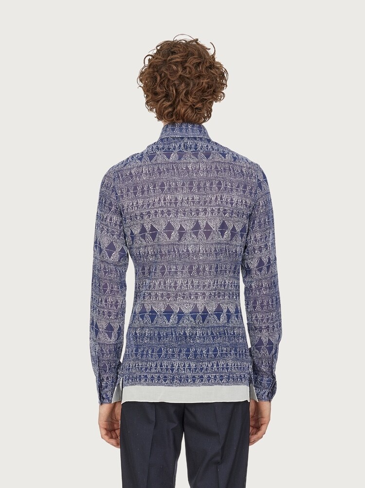 SLIM FIT PRINTED SHIRT - 4