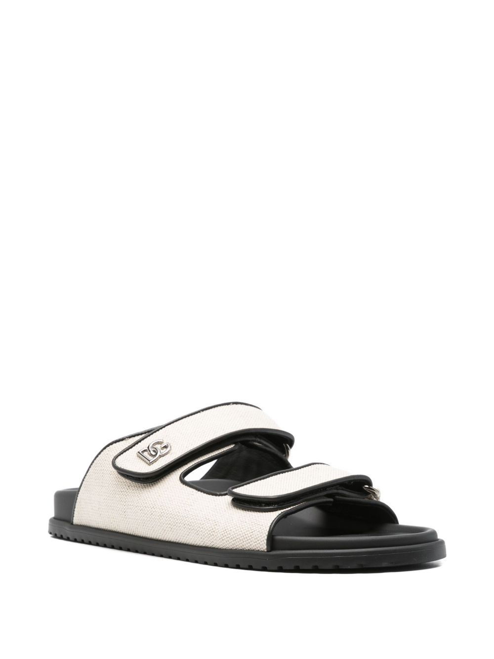 double-strap canvas slides - 2