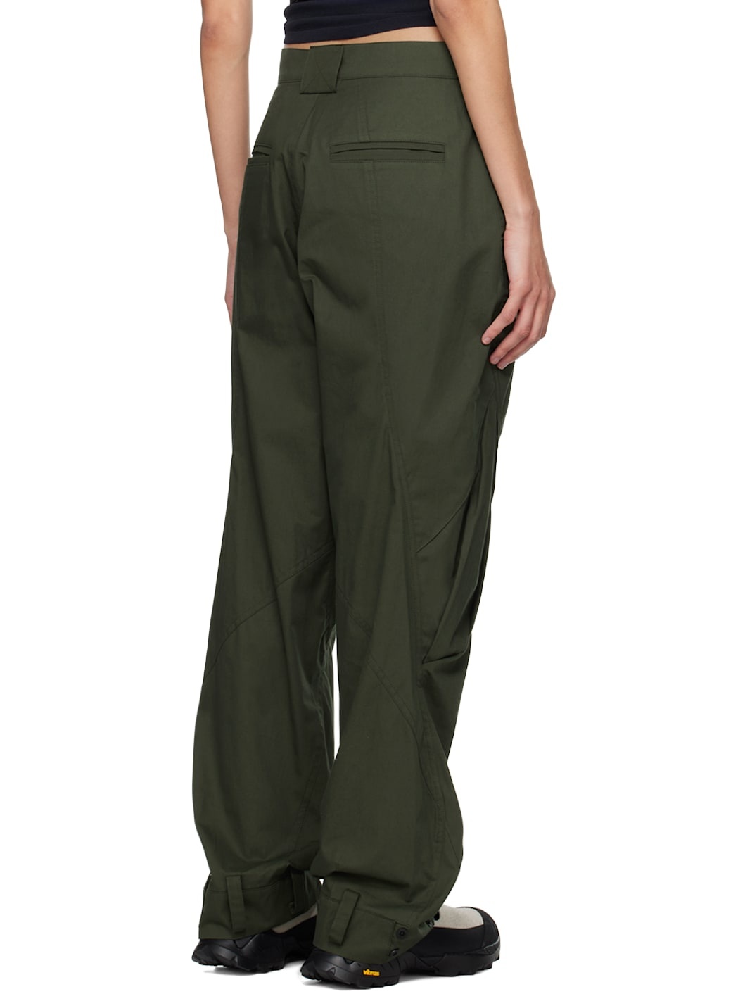 Khaki Flap Pocket Trousers - 3