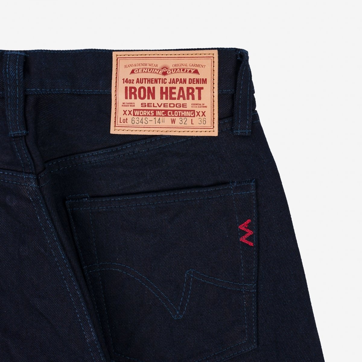 IH-634S-14ii 14oz Selvedge Denim Straight Cut Jeans - Indigo/Indigo - 6