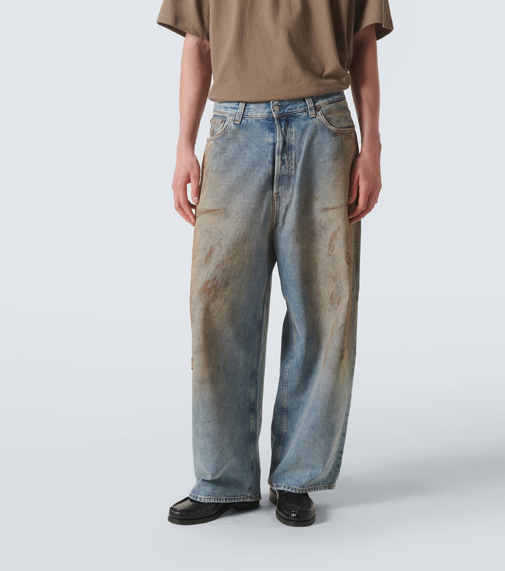 Distressed wide-leg jeans - 3