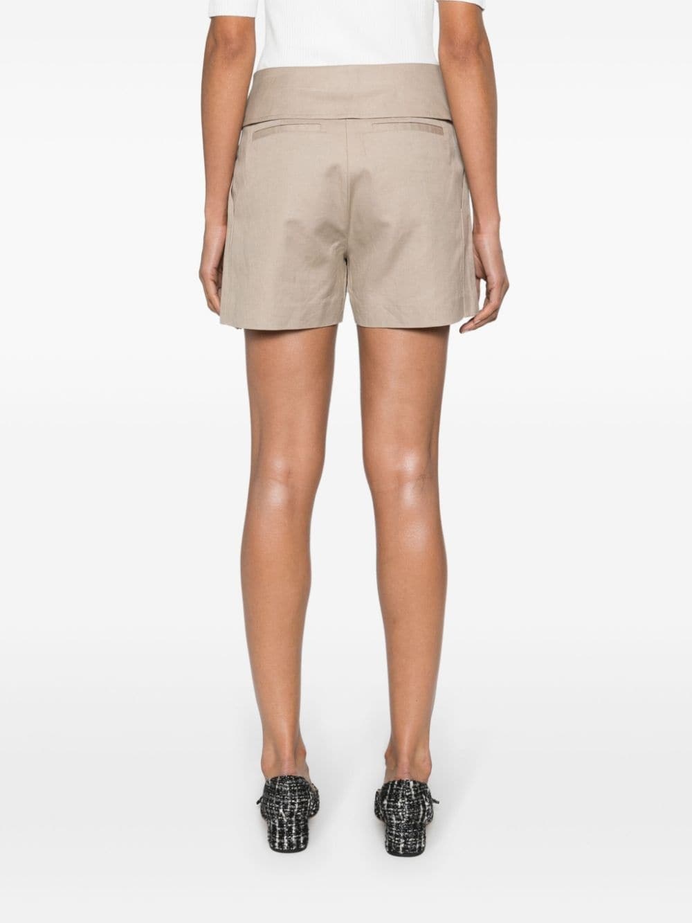 folded-waist shorts - 4