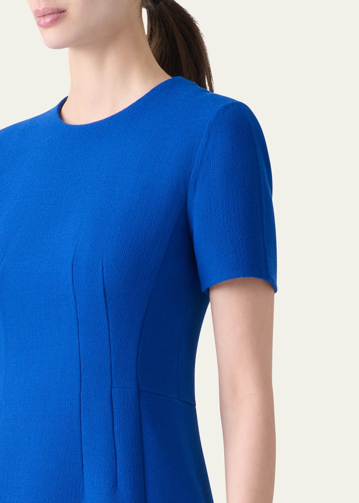 Tailored Wool Crepe Dress - 5