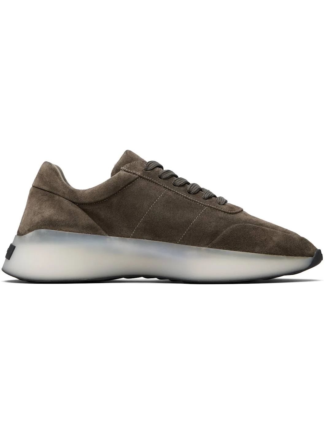 Taupe Suede Vintage Runner Sneakers - 1