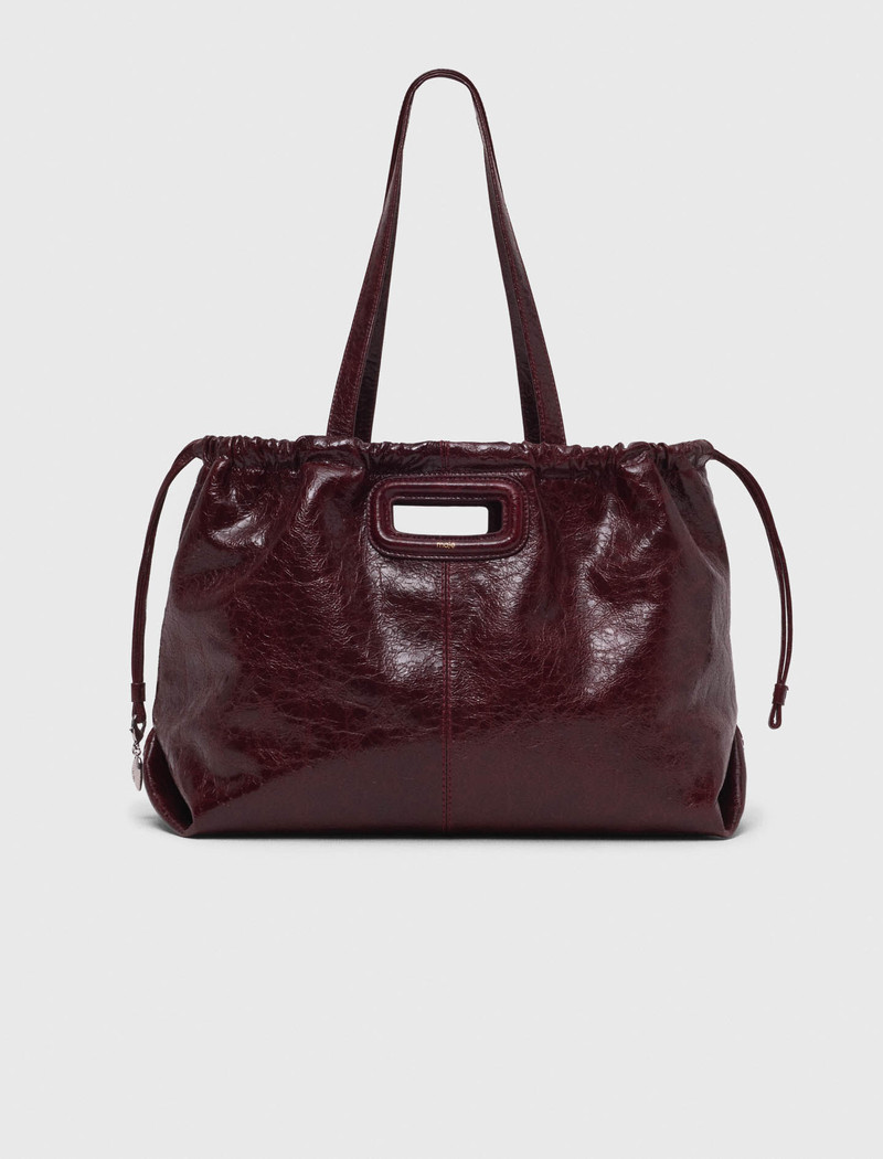 Crackled leather M Tote bag 10