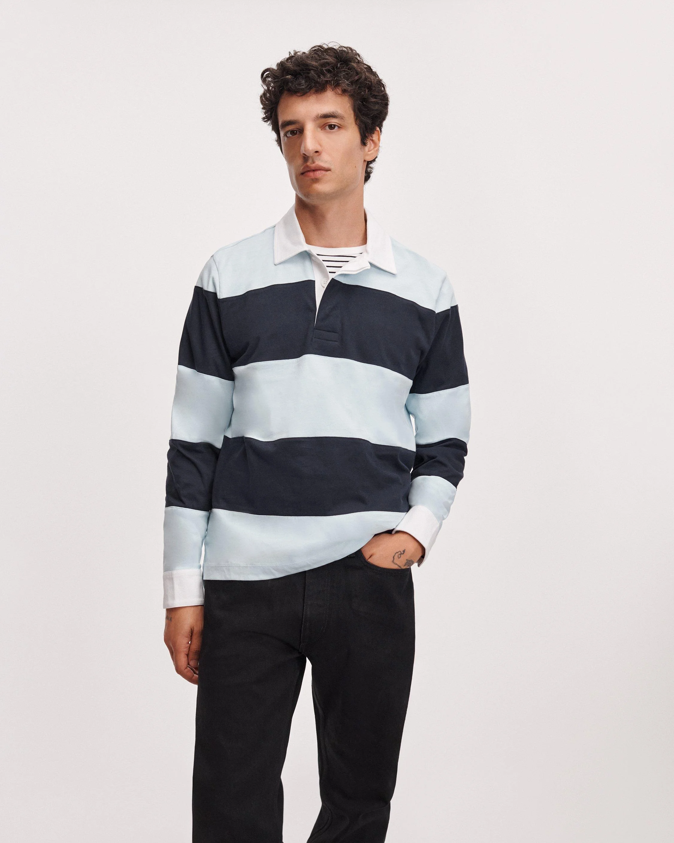 Striped Rugby Polo - 1