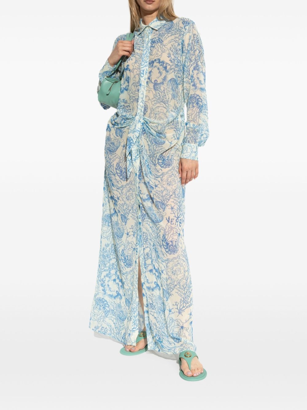 Barocco-print maxi dress - 2