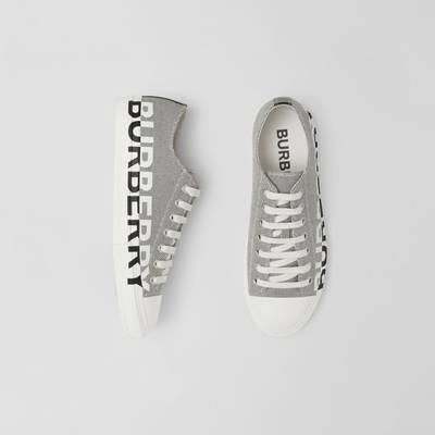 Burberry Logo Print Cotton Canvas Sneakers outlook