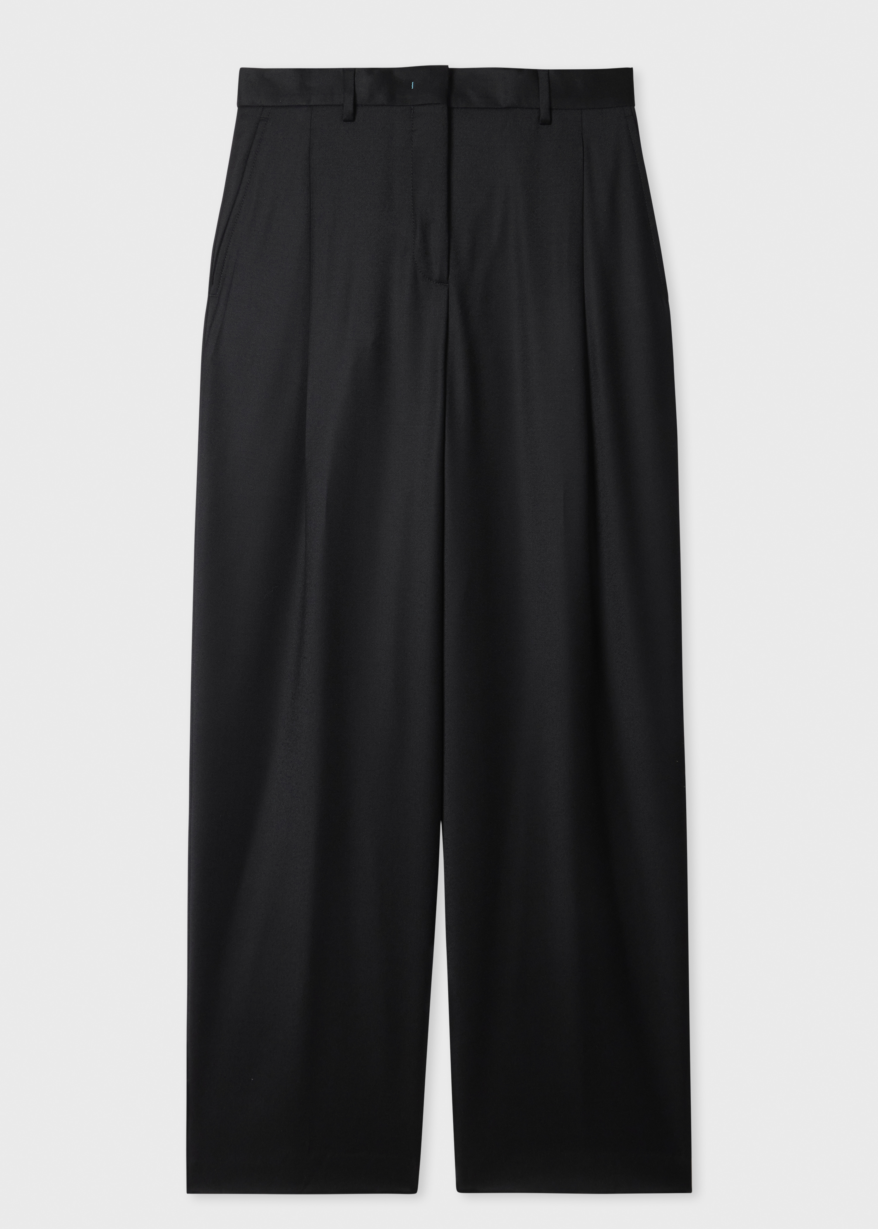 Women's Black Flannel Double-Breasted Suit - 5