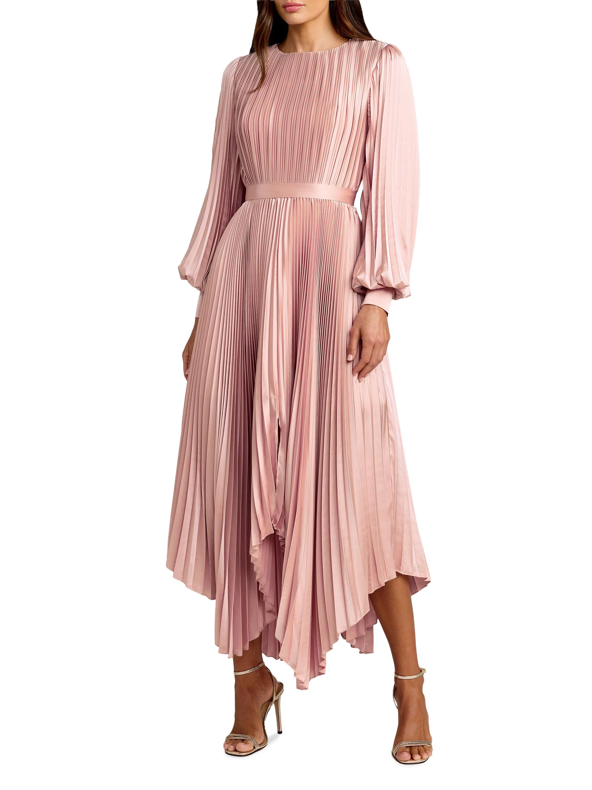 Women's Ieena Pleated Midi-Dress - Blush - 1