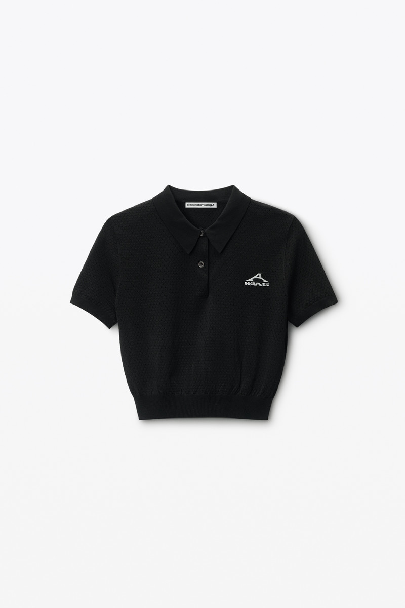 3D Logo Mesh Cropped Polo 1