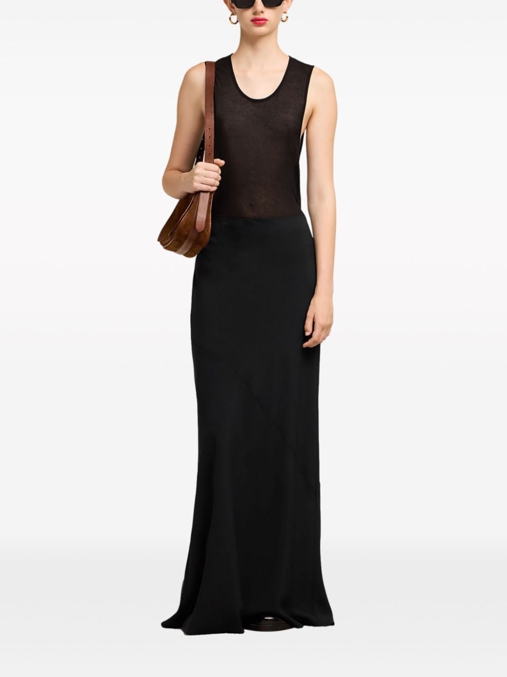 flared mid-rise maxi skirt - 2
