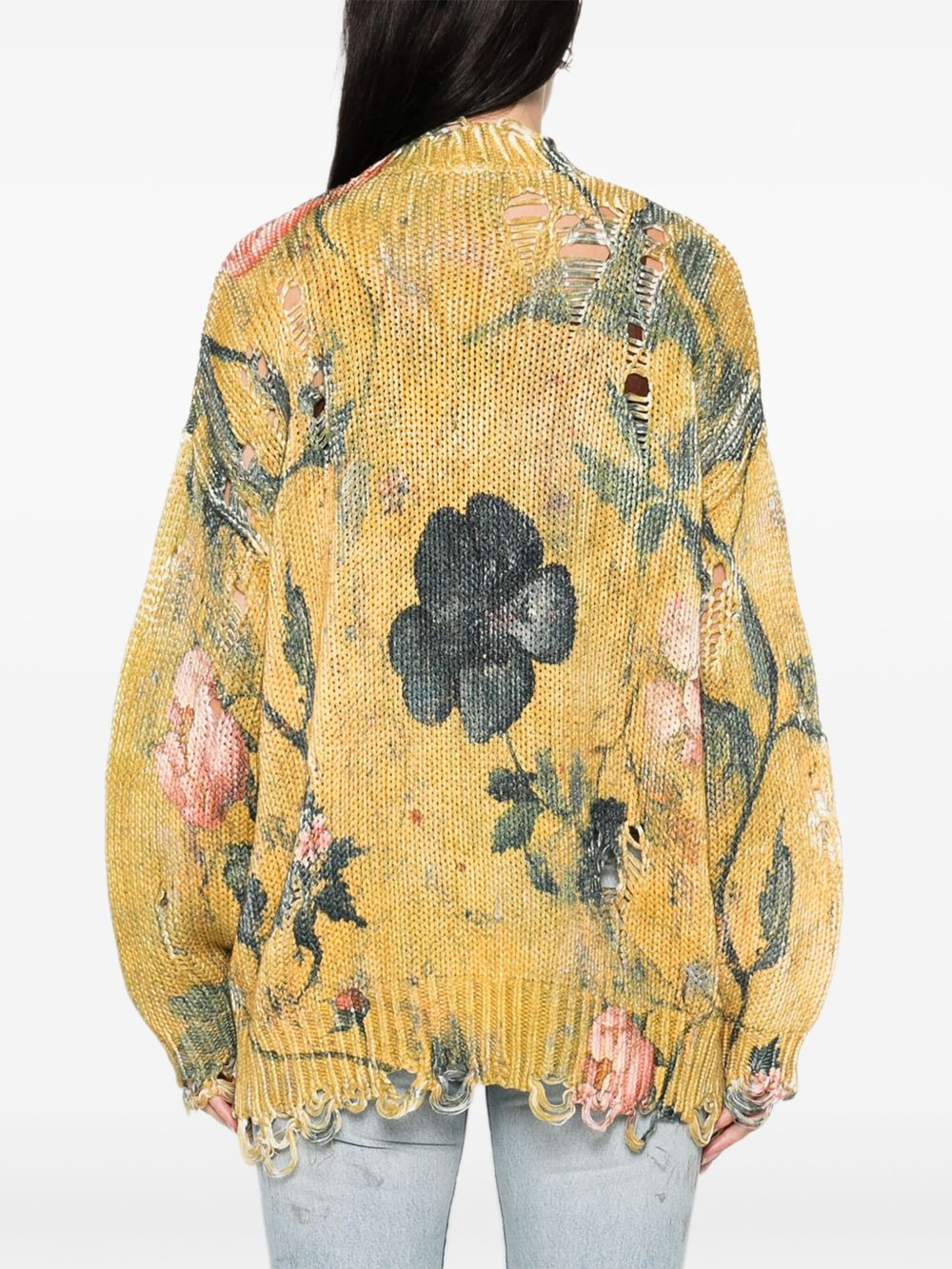 floral-print sweater - 4