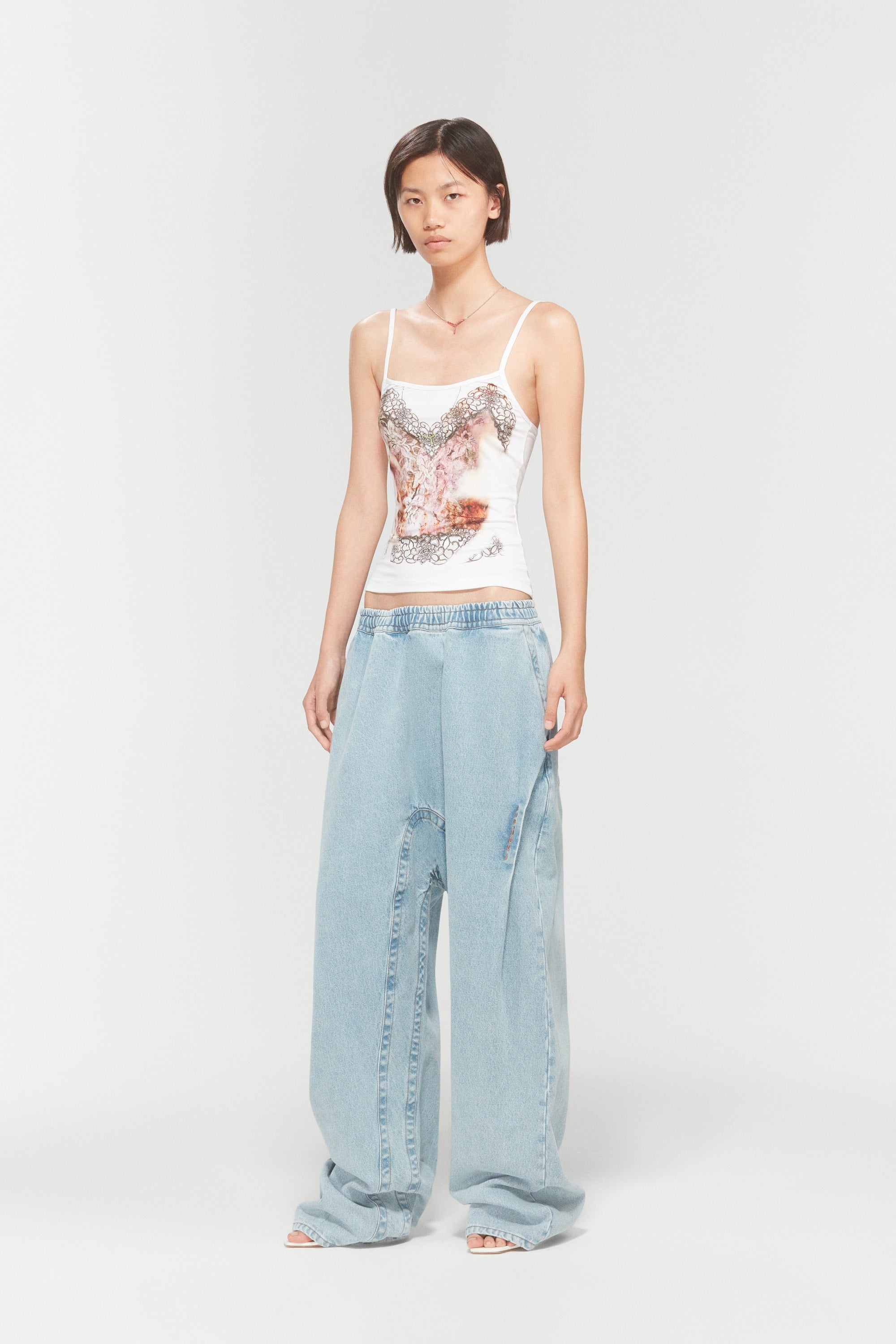 PINCHED LOGO SOUFFLE JEANS - 5