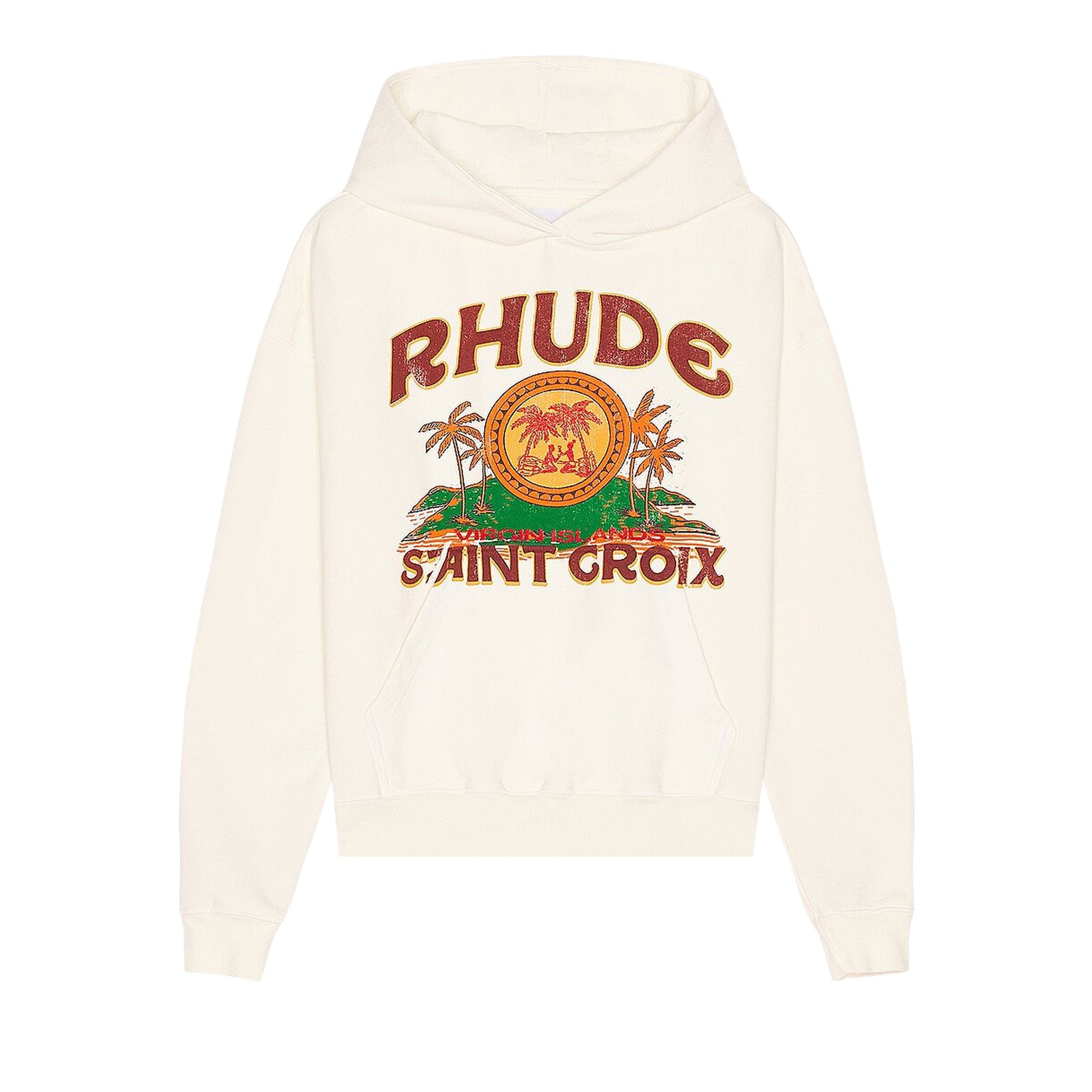 Rhude Saint Croix Hoodie 'Vintage White' - 1