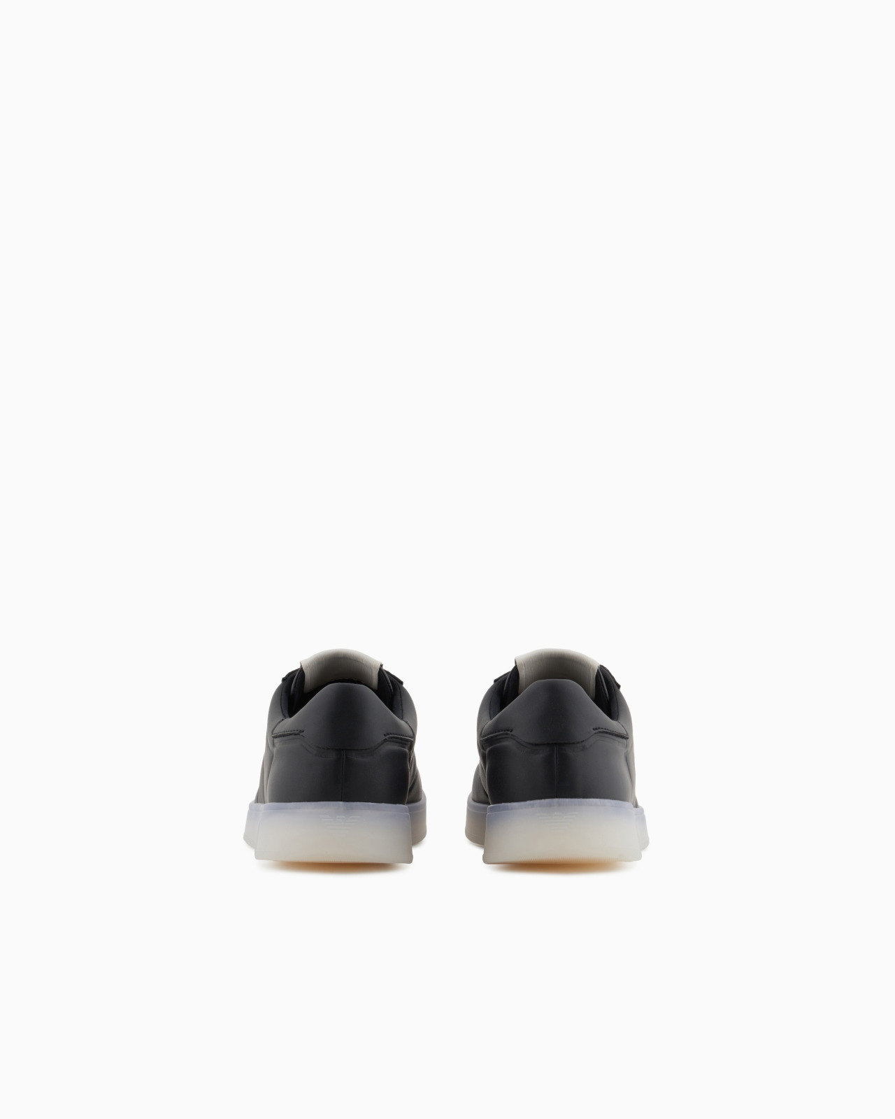 LEATHER SNEAKERS WITH SEMI-TRANSPARENT SOLE - 4