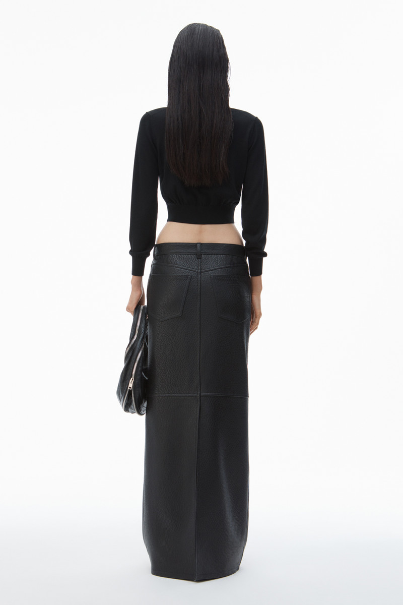 logo cropped cardigan in superfine merino 4