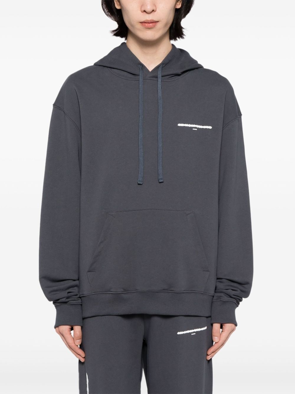 graphic-print cotton hoodie - 3