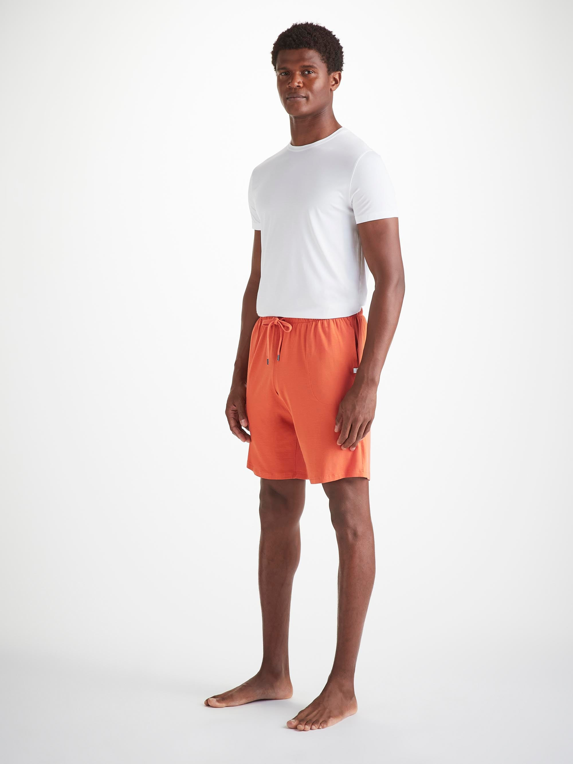 Men's Lounge Shorts Basel Micro Modal Stretch Spiced Orange - 3