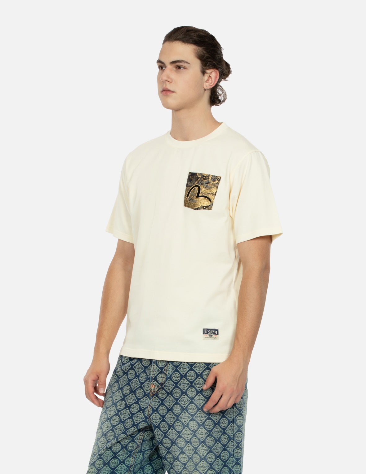 AUSPICIOUS CLOUD EMBROIDERY REGULAR FIT T-SHIRT - 7