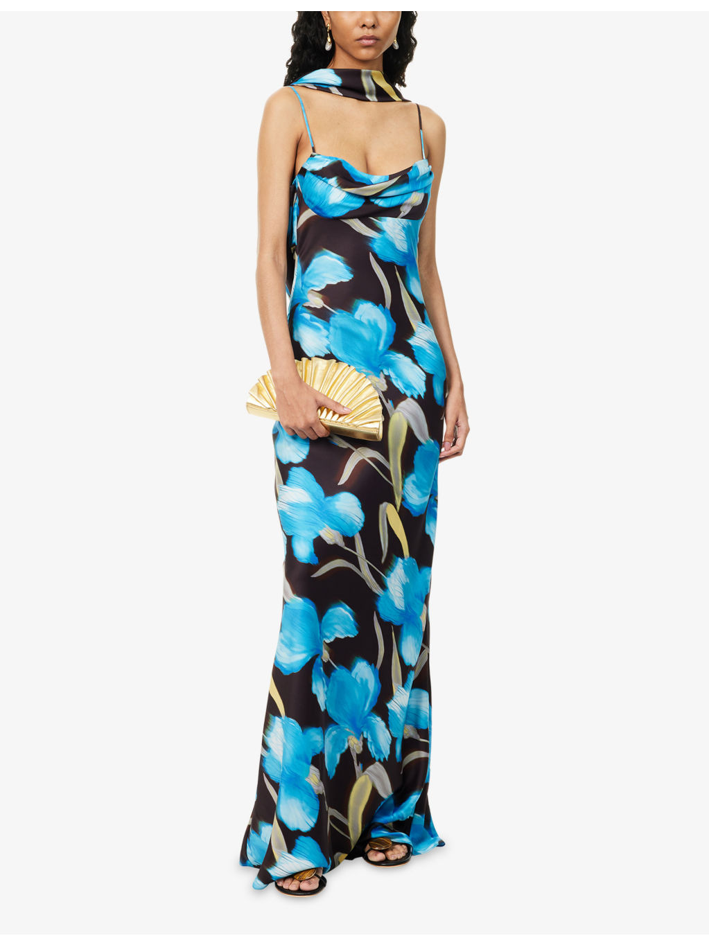 Ingrid Draped Woven Gown - 2