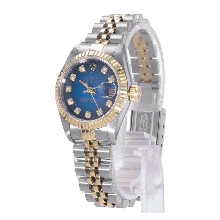 Pre-owned Rolex Datejust 26 Automatic Chronometer Diamond Blue Dial Ladies Watch 69173 BLDJ - 5