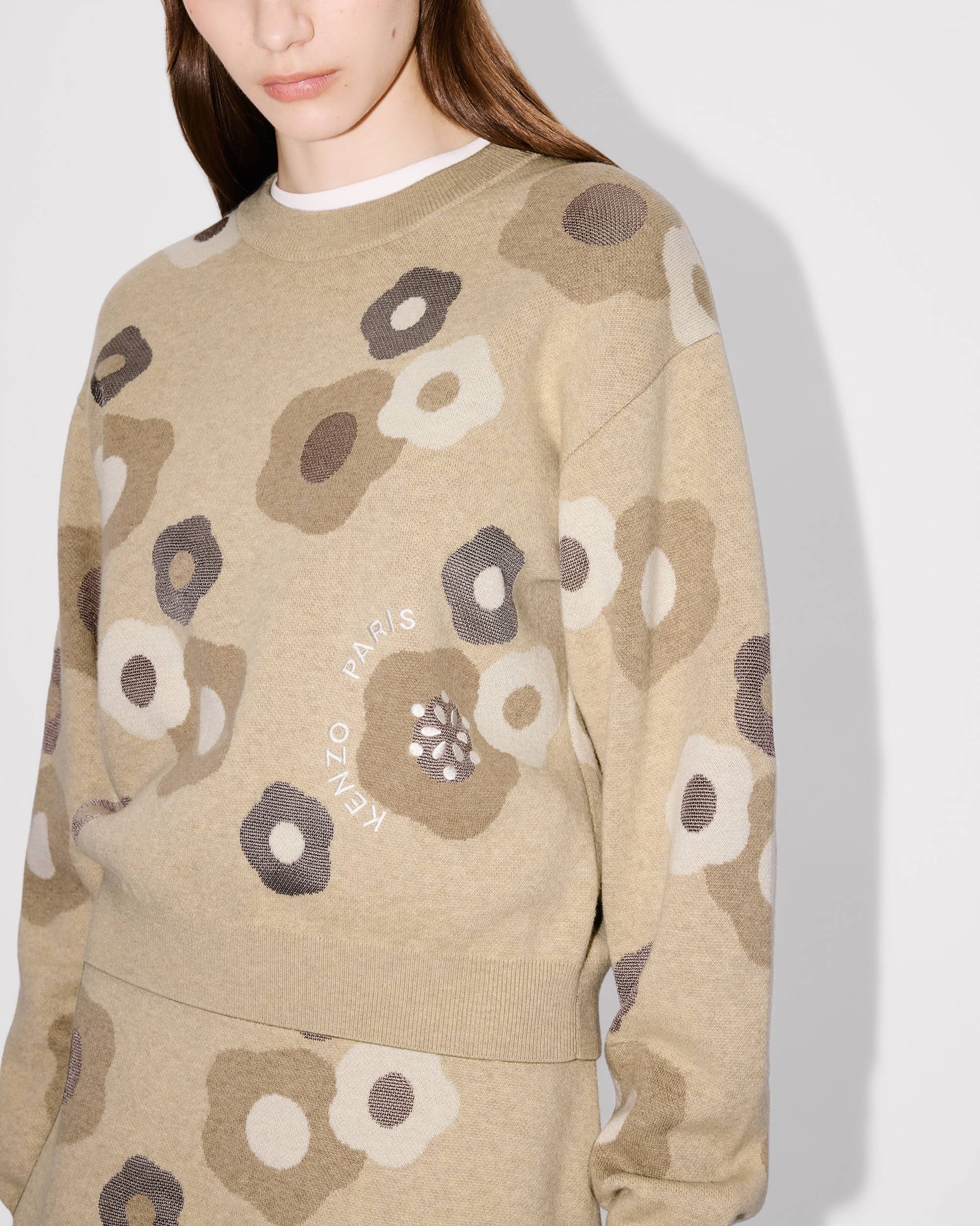 'Hana Dots' embroidered jumper in mixed cotton wool - 6