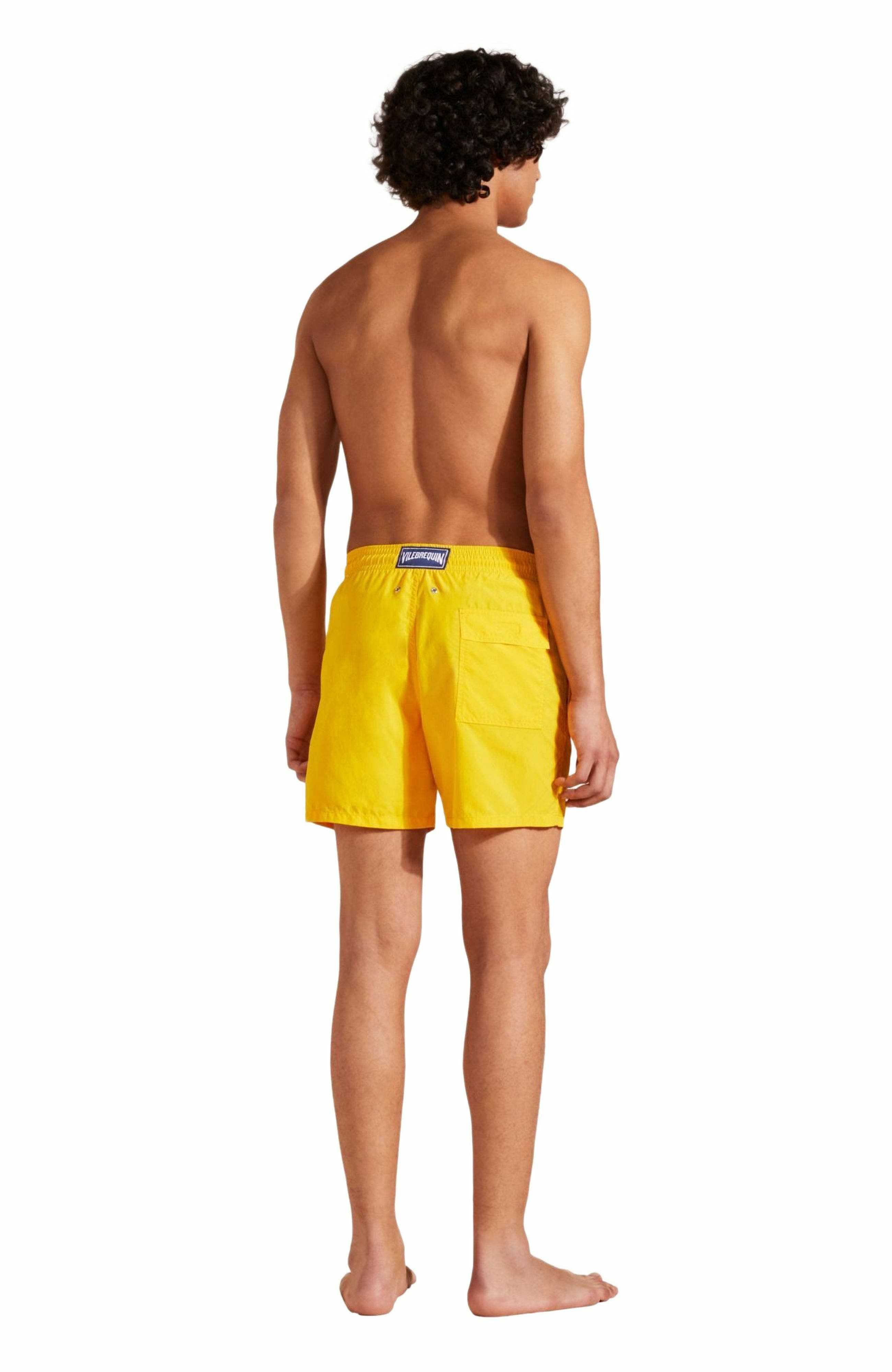 Vilebrequin Men's Solid Recycled Polyamide Swim Shorts in Maïs at Nordstrom - 2