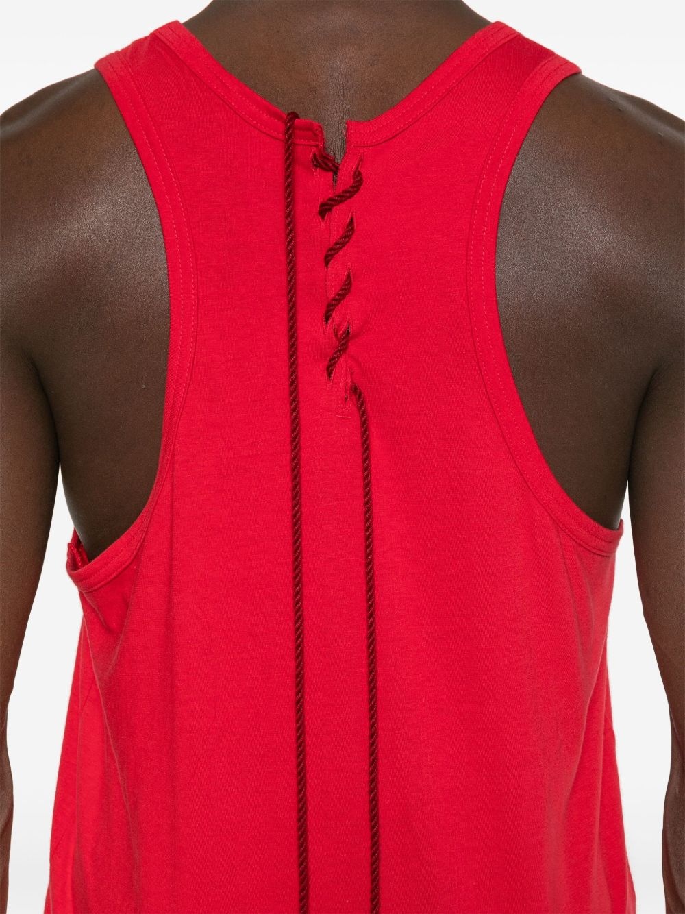 lace-up tank top - 4