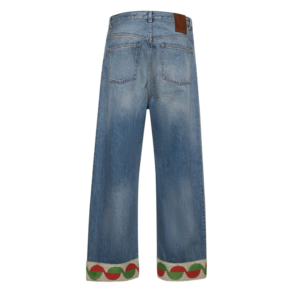 Valentino Blue Denim - Wide-Leg Jeans Men - 5