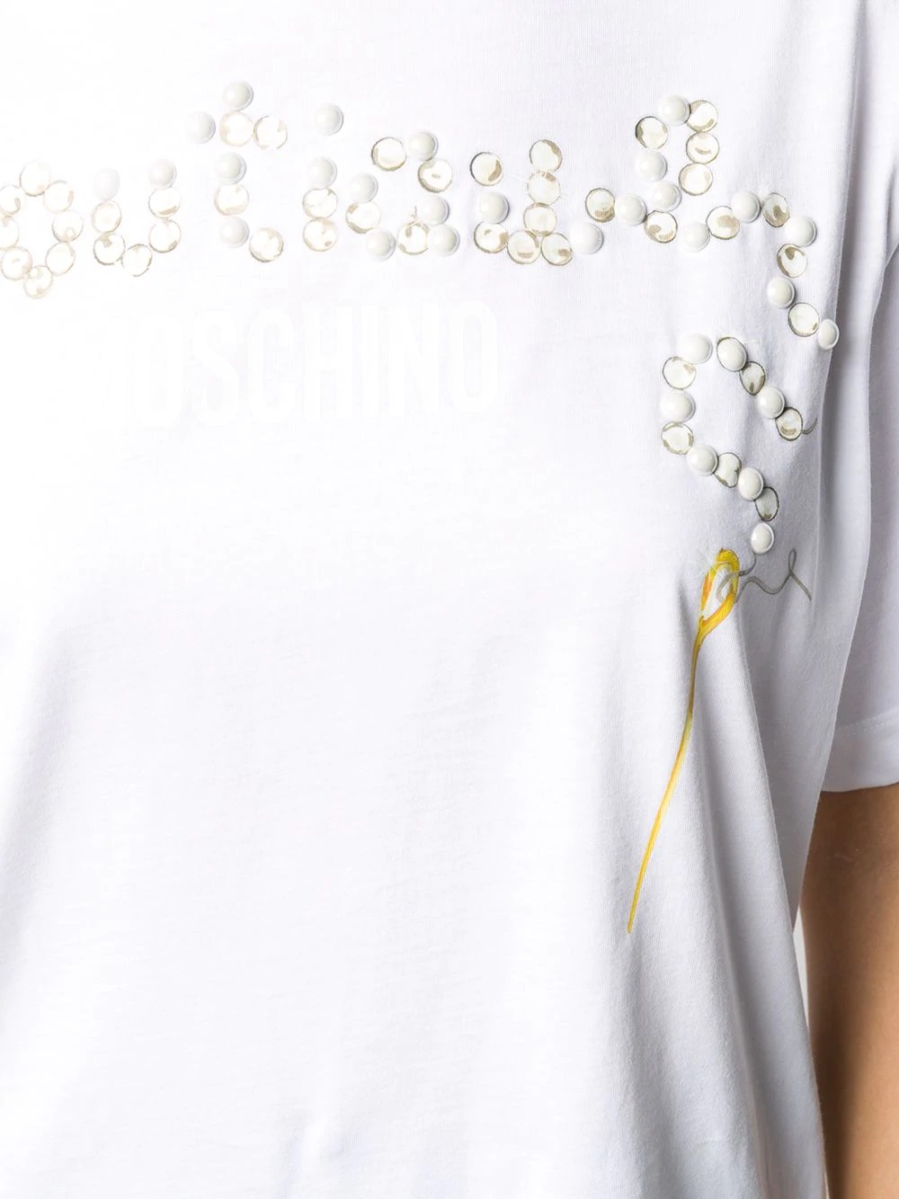 embellished logo print T-shirt - 5