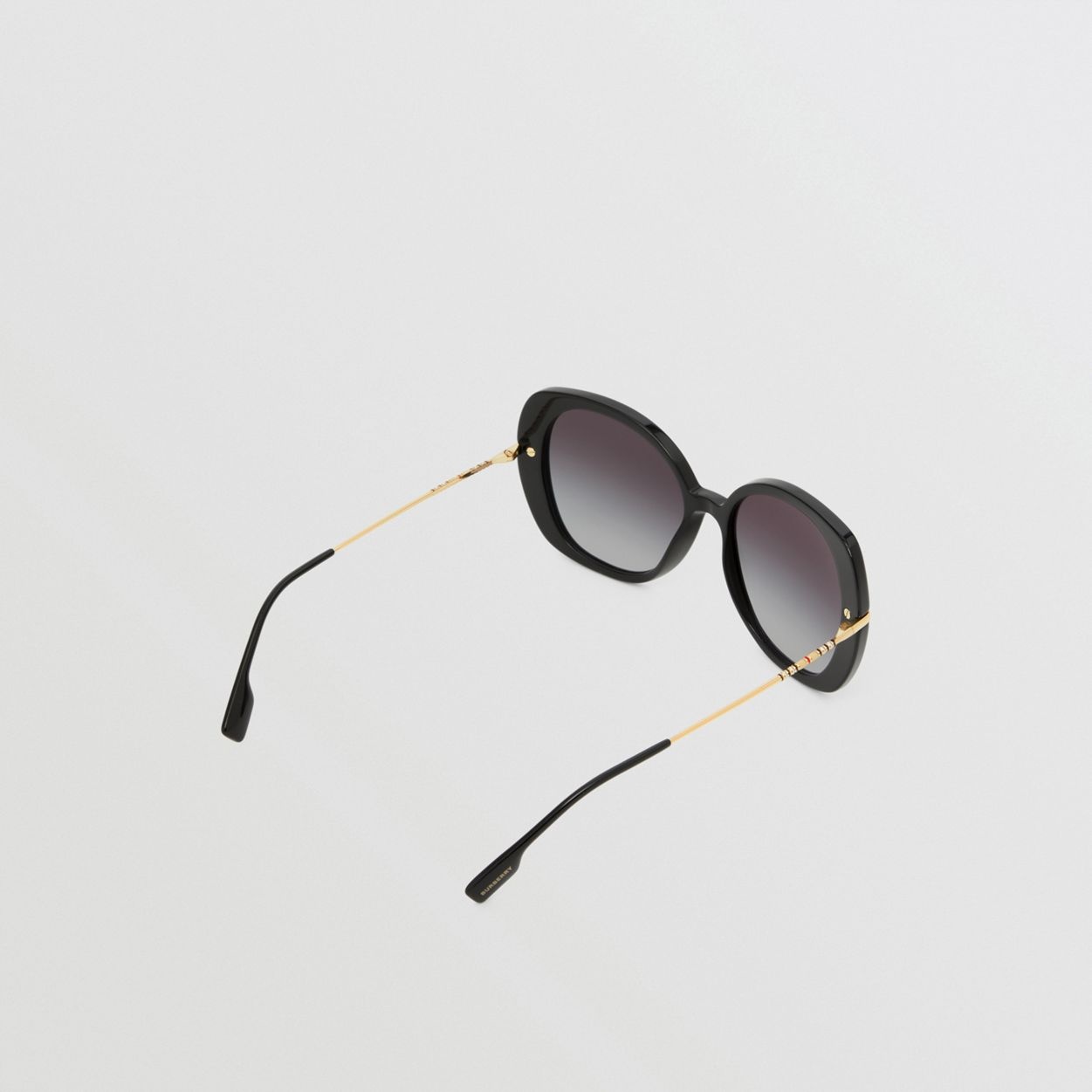 Icon Stripe Detail Square Frame Sunglasses - 4