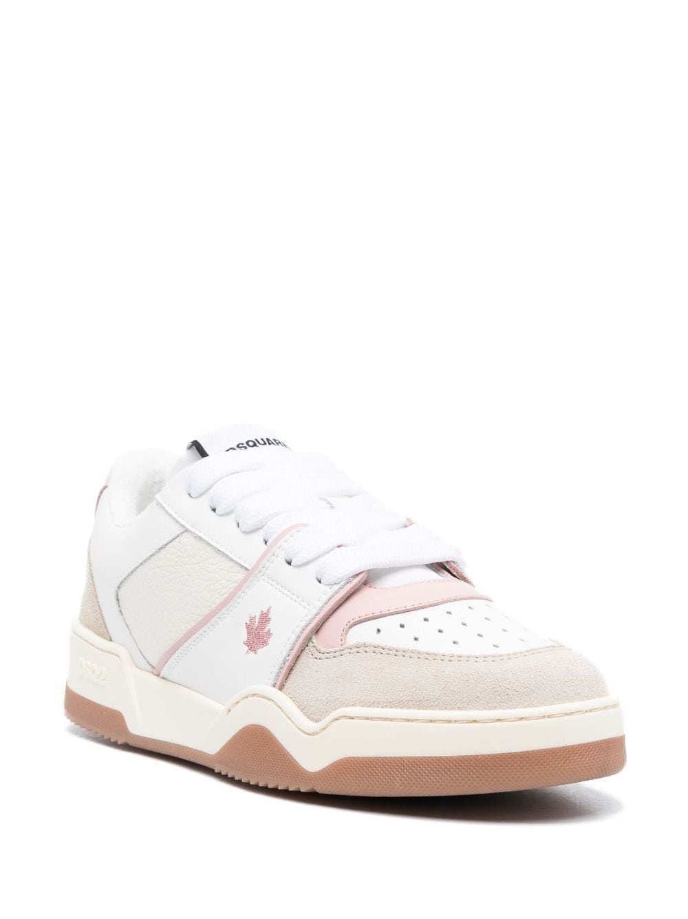 panelled lace-up sneakers - 2