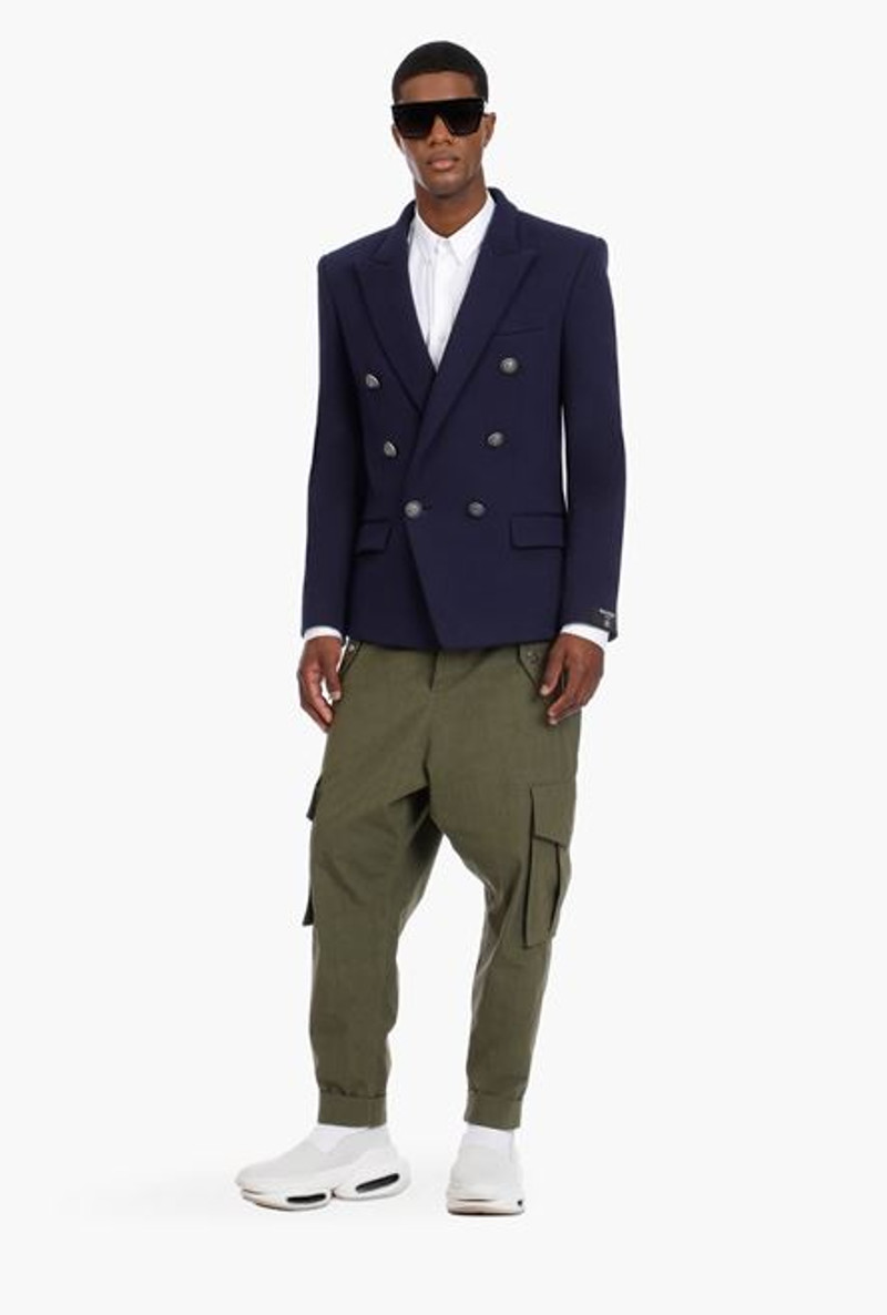 Balmain Khaki cotton cargo pants outlook