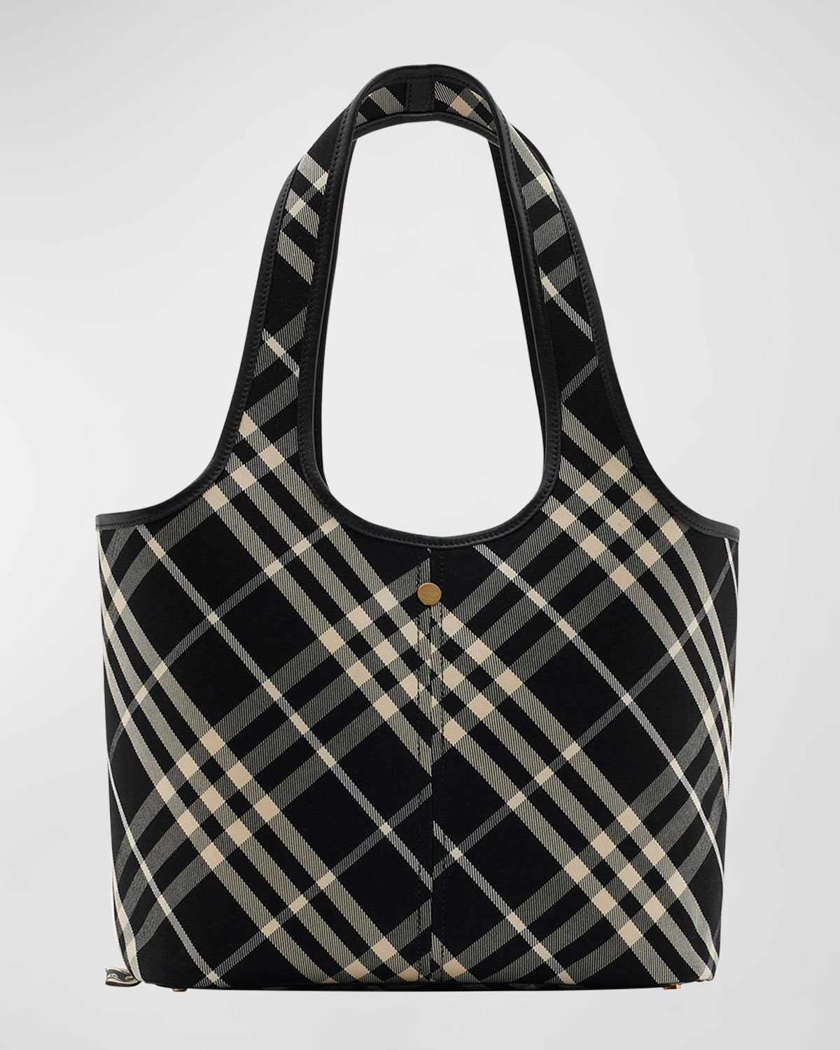 Burberry Small Check Canvas Tote Bag | neimanmarcus | REVERSIBLE
