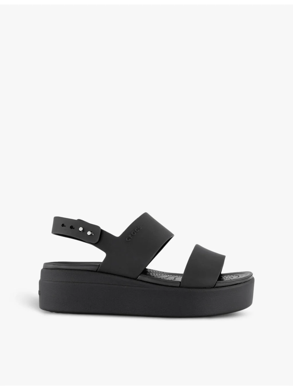 Brooklyn double-strap low-wedge rubber sandals - 1