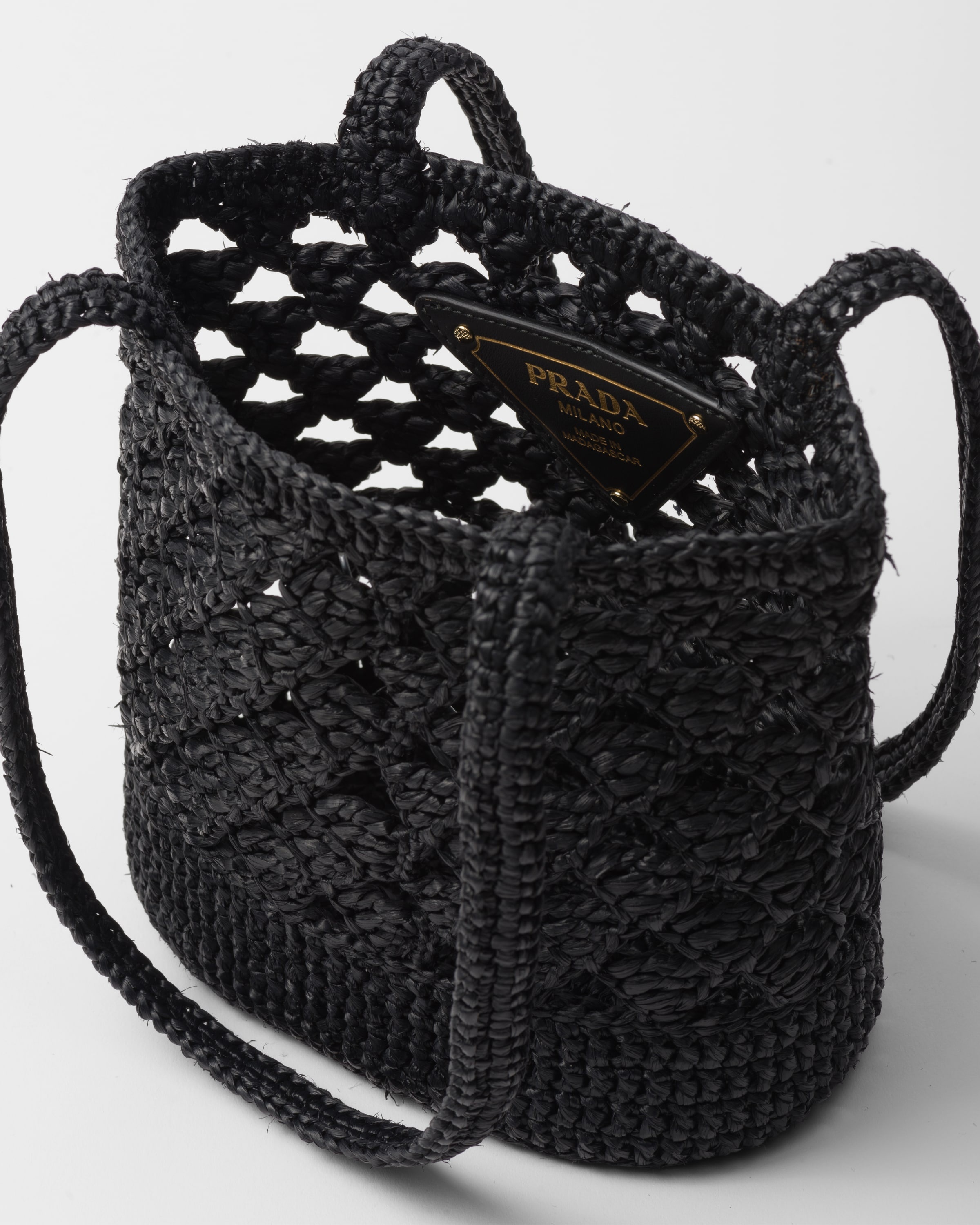 Prada Woven fabric crochet tote bag | REVERSIBLE