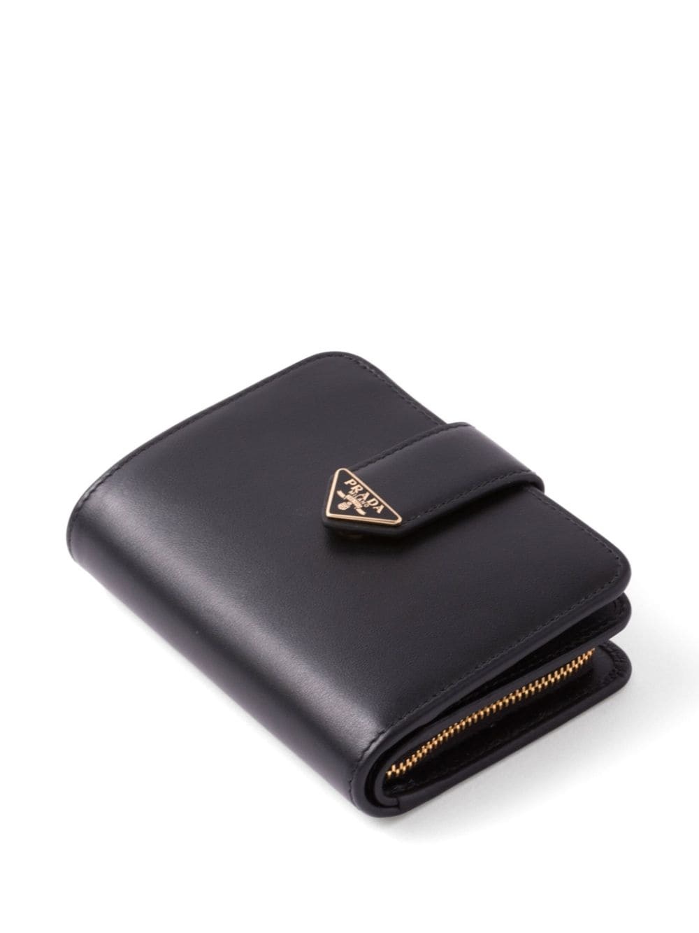 triangle-logo leather bi-fold wallet - 4