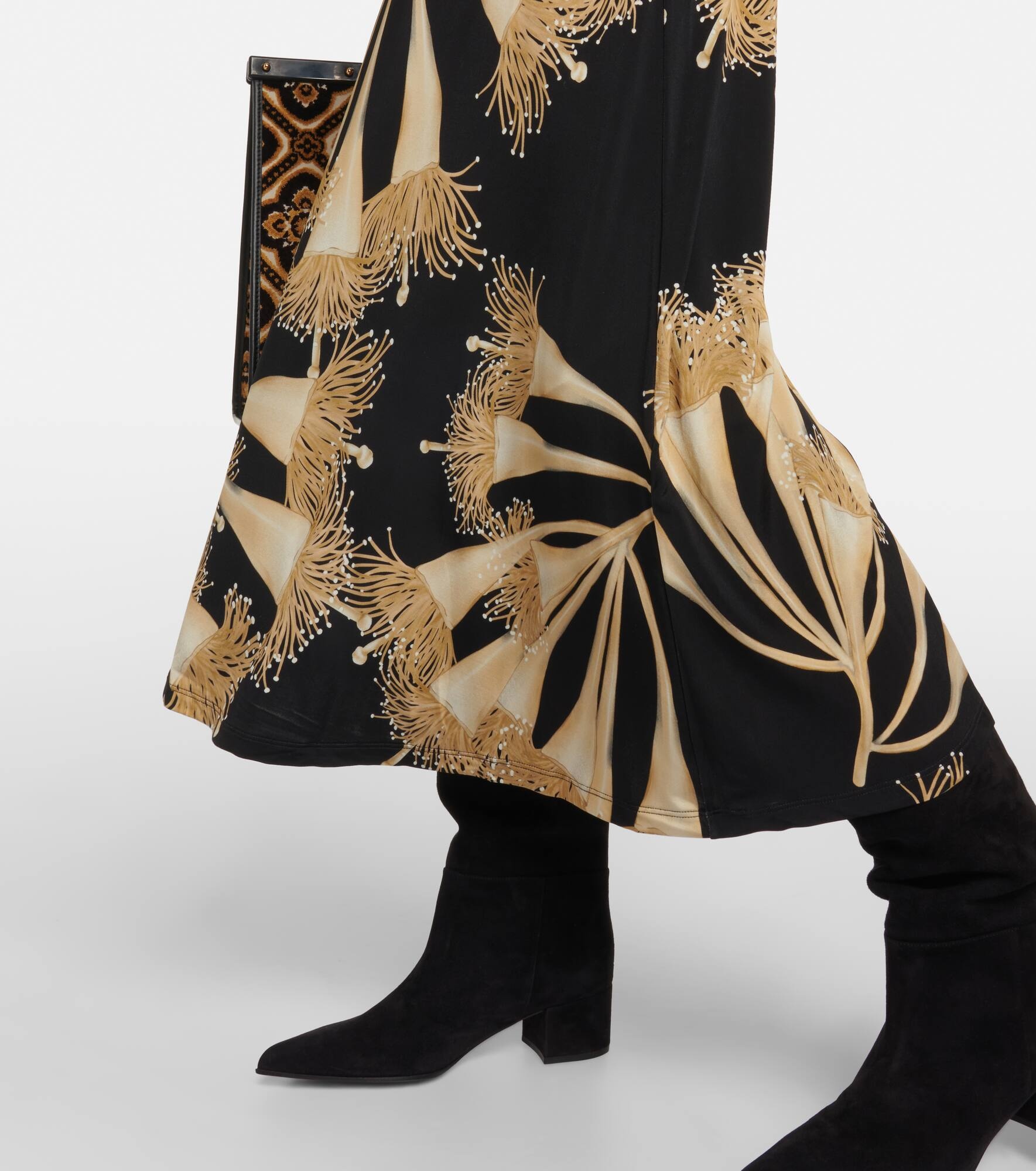 Halterneck jersey midi dress - 5