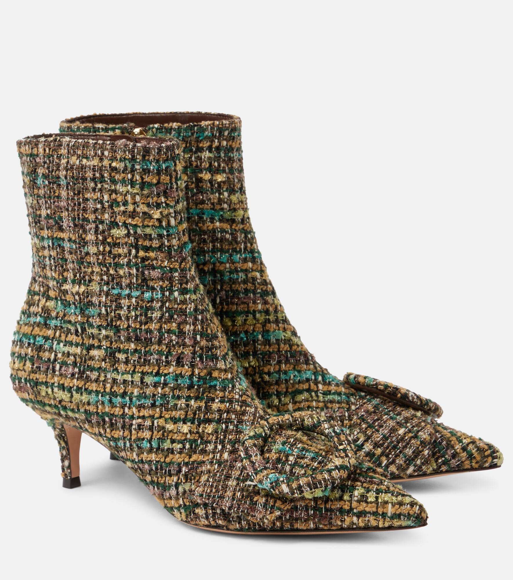 55 tweed ankle boots - 1