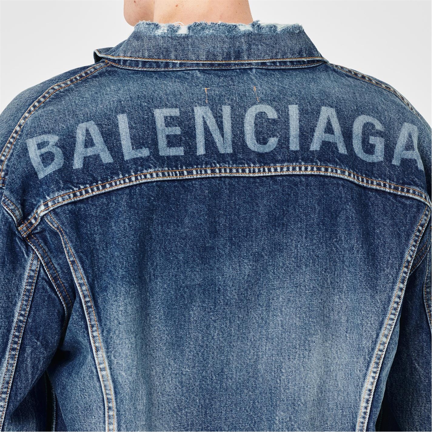 REAR LOGO DENIM JACKET - 6