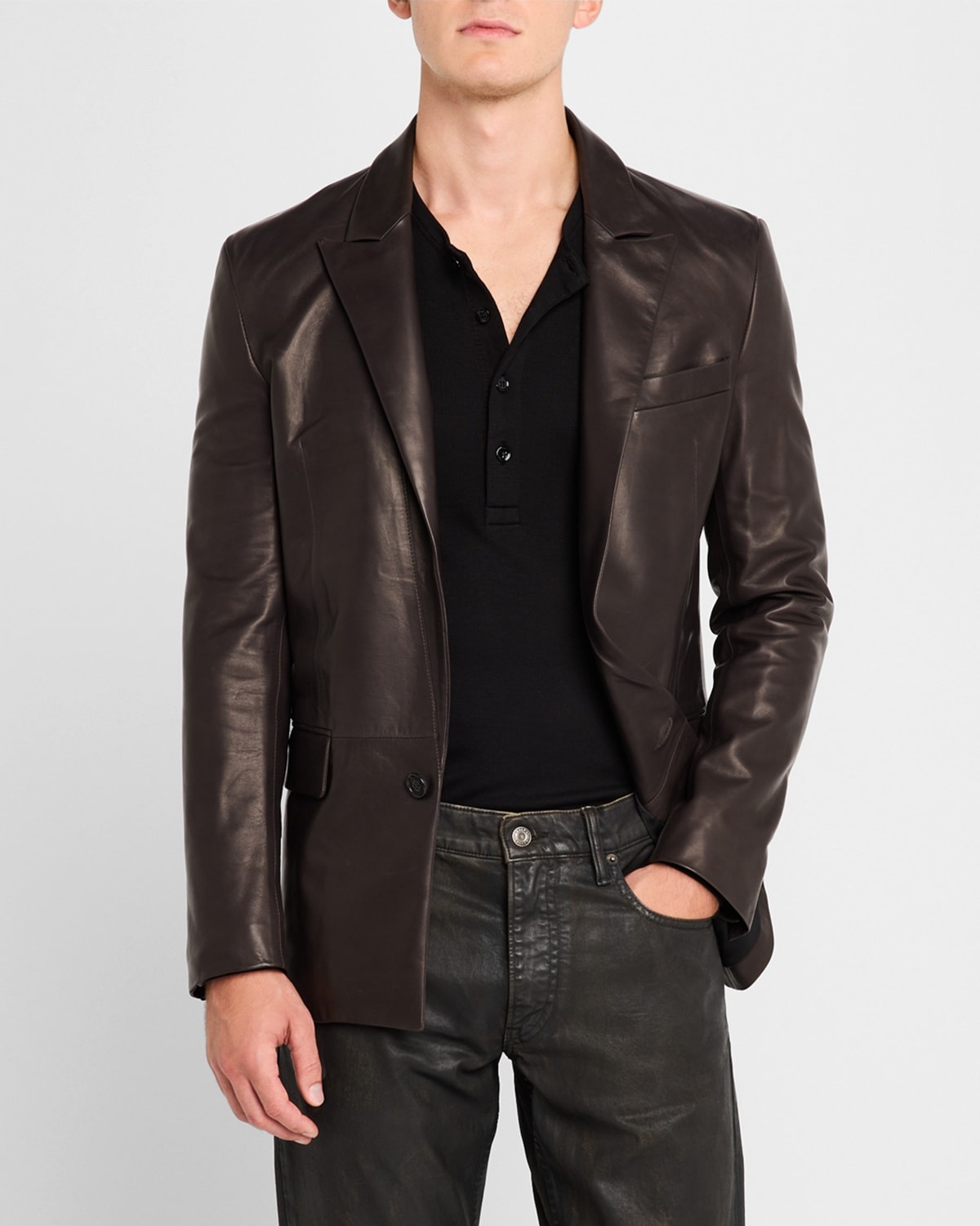 Men's Sexy Leather Palm Beach Jacket - 4